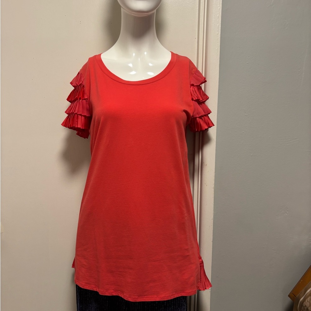 Liu Jo Red Layered Sleeve Top